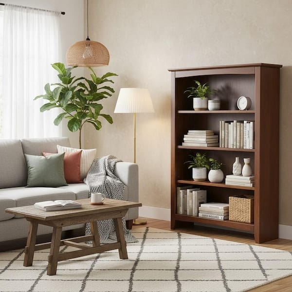 Bookcase Shaker Silhouette Adjustable Shelving Open Front