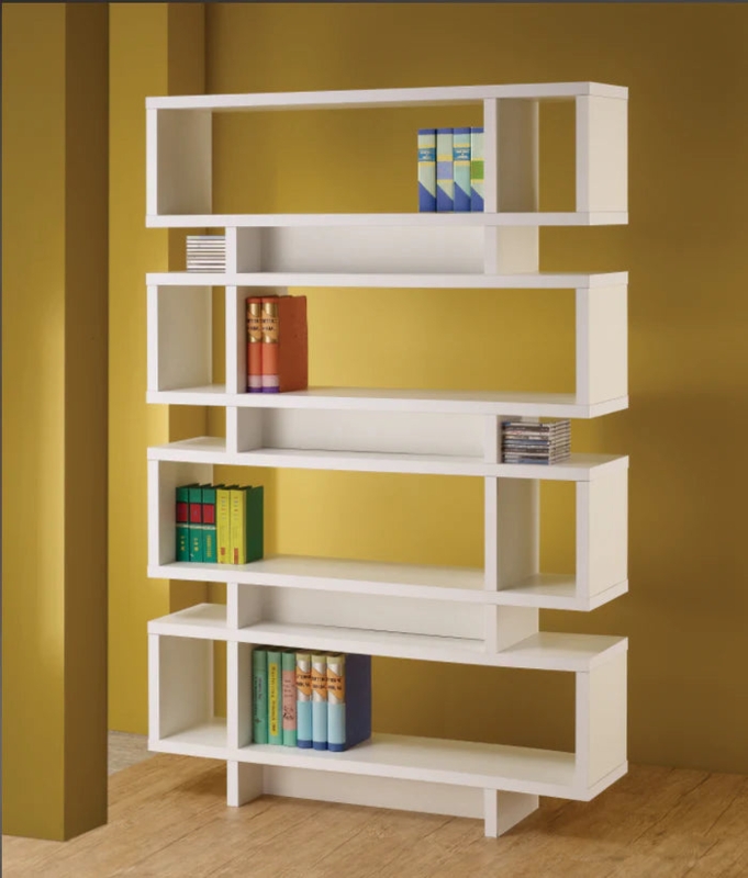 Bookcase, Slim White Frame, Airy Scandinavian Style