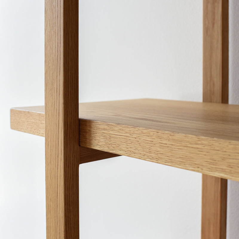 Bookcase, Thick Frame Construction, Natural Wood Grain, Airy