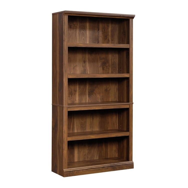Bookcase Weathered Oak Finish Adjustable Shelves Kickplate Feature