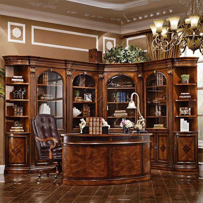 Bookcase with Serpentine Sides, Classical Breakfront with Pediment