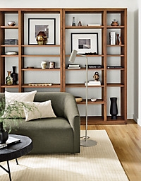 Bookcase, Woodwind Modular Silhouette, Open Back Design