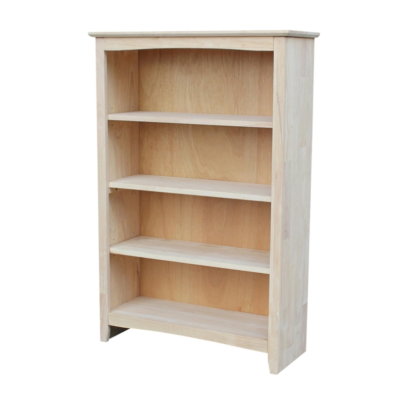 Bookcase X-Frame Sides Warm Brown 5-Tier Transitional Farmhouse