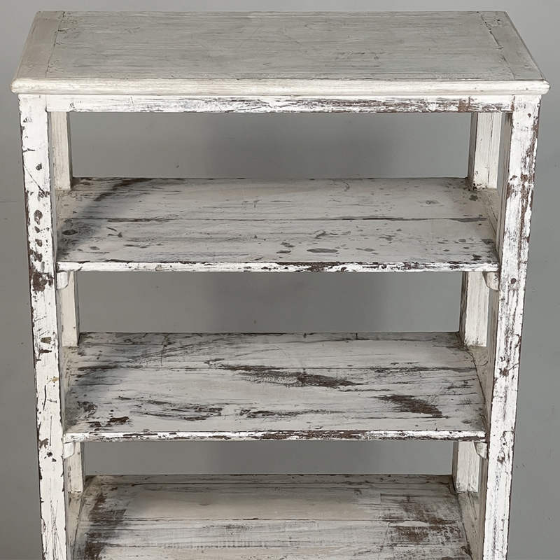 Bookshelf Arched Silhouette with Two-Tone Contrast and Heavy Distressing