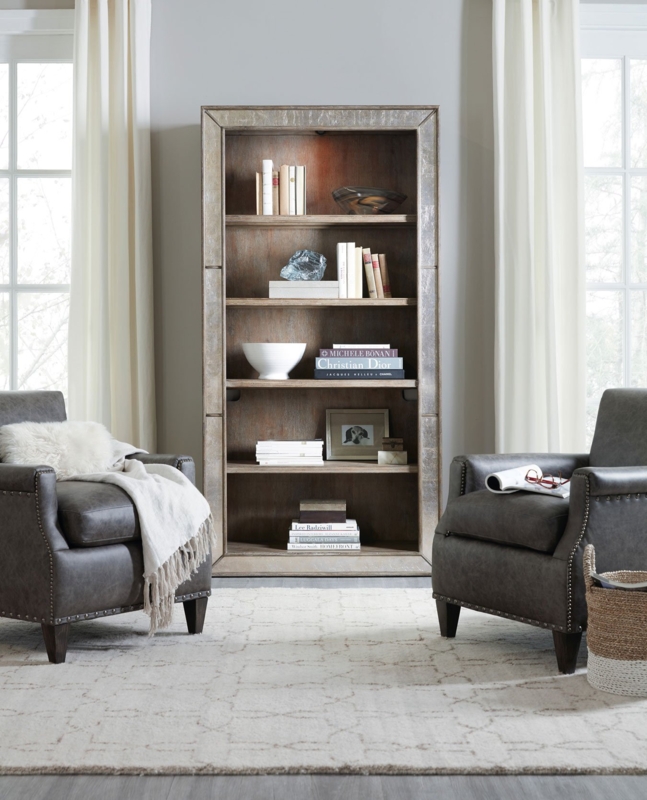 Bookshelf Built-in Design with Matte Black Finish