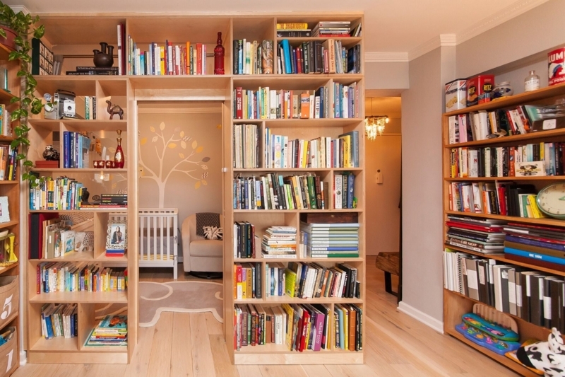 Bookshelf Room Divider Plywood Cubby Storage Nursery Partition