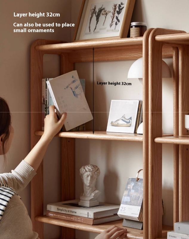 Bookshelf Rounded Corners Narrow Silhouette Open Back Modern Airy
