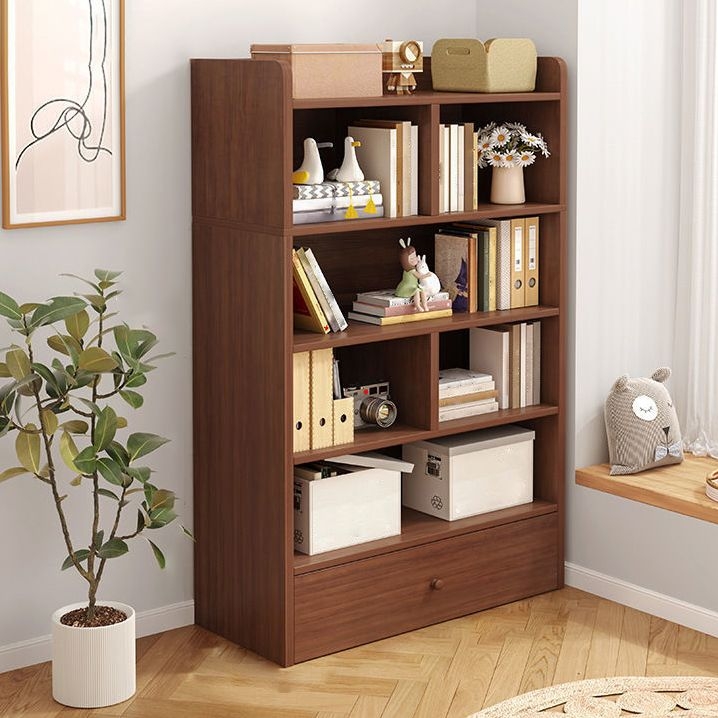 Bookshelf Three Tier Compact Size Plinth Base Natural Finish