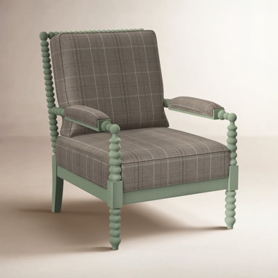 Boucle Accent Chair Curved Back Splayed Wood Legs Modern Lounge