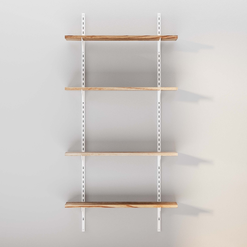 Burnt Wood Floating Shelves, Lip Edge Design