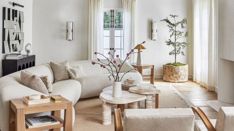 Cane Back Accent Chair Styling with a Distressed Traditional Rug