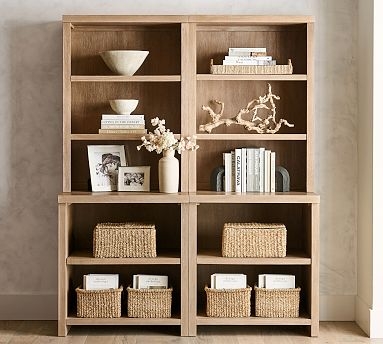 Charcoal Bookcase with Cabinet Base; Modern Farmhouse Storage.