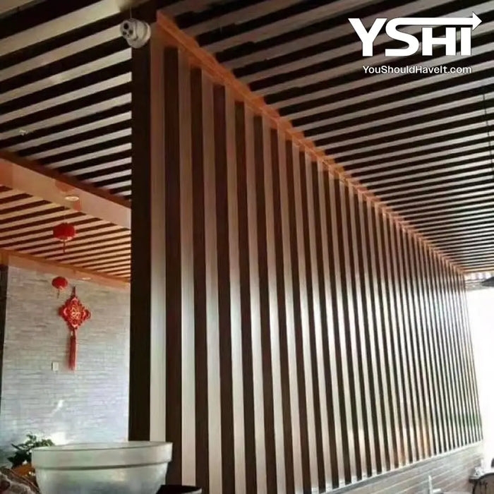 Cherry Wood Wall Partition, Wood Room Dividers (WPC)