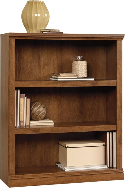 Classic Bookcase Oiled Oak Finish Closed Back Storage
