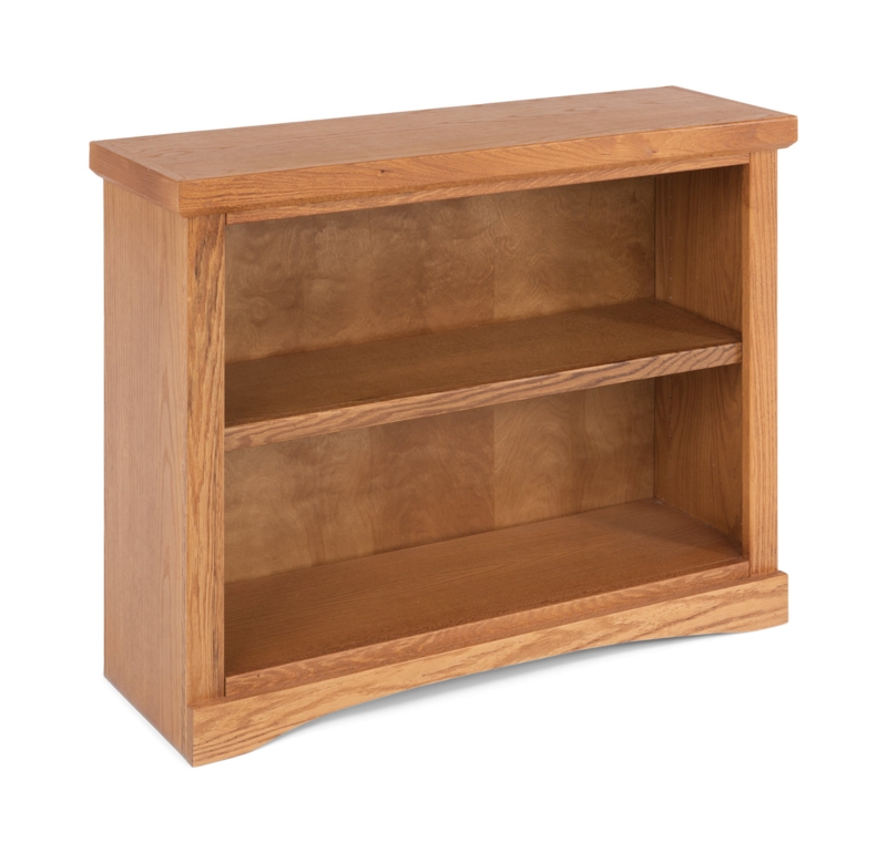 Classic Five Tier Open Bookcase Oak Toned Finish Traditional Style