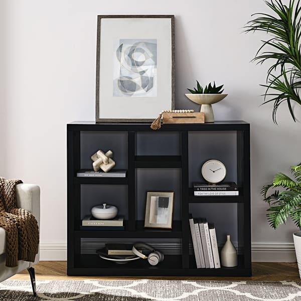 Compact Bookcase, Light Wood Finish with Four Shelves for Small Spaces