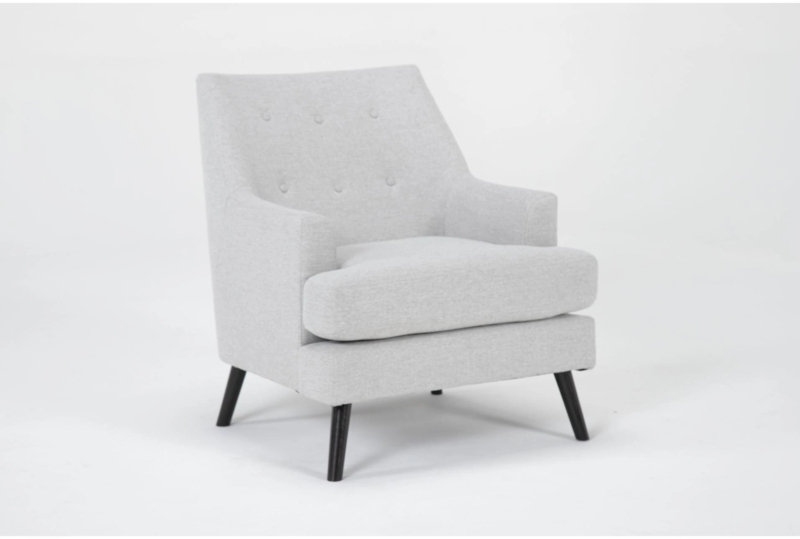 Contemporary Barrel Back Accent Chair with Piping Detail