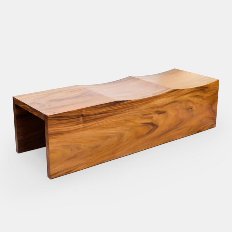 Contemporary Bench with Hollow Design and Waterfall Edges