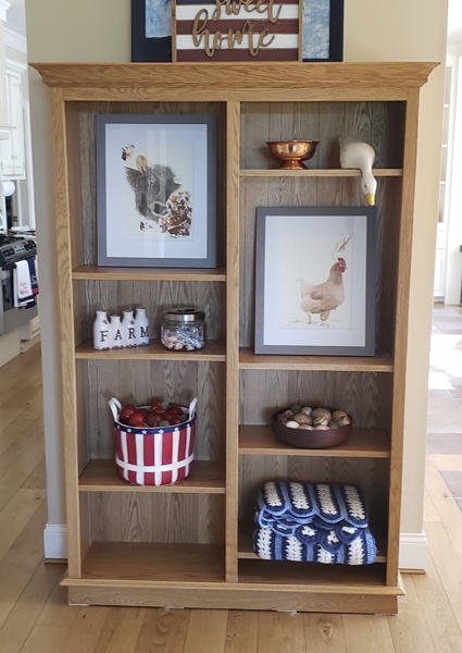 Crown Molding Tall Bookcase, Adjustable Shelves