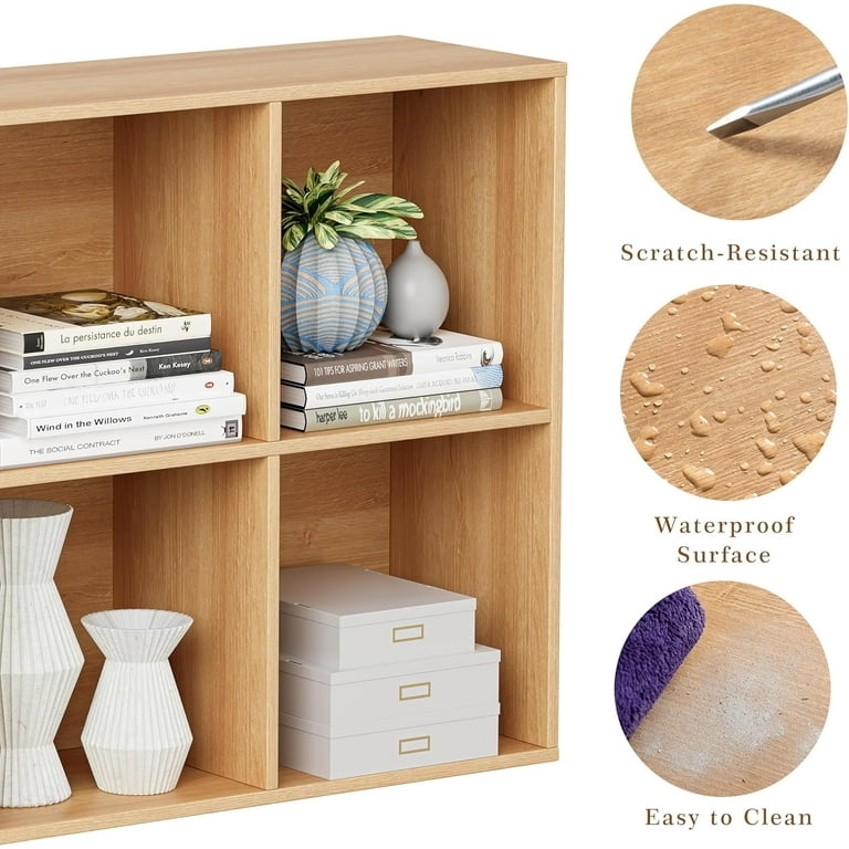 Cube Bookshelf Woven Texture Six Cube Storage Scandinavian