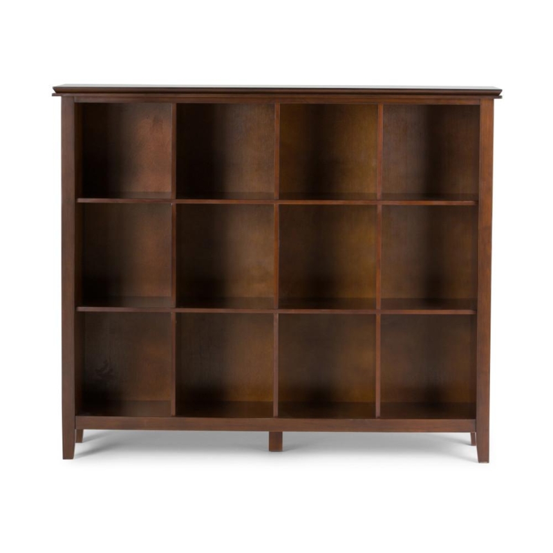 Cube Storage Unit Black Espresso Molded Top Tapered Legs