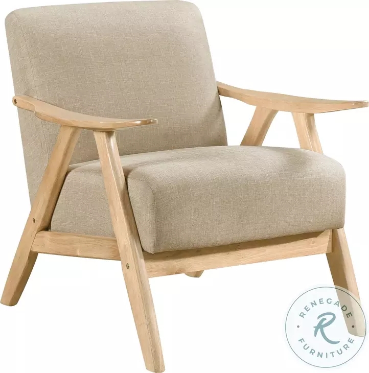 Damala Light Brown And Natural Accent Chair