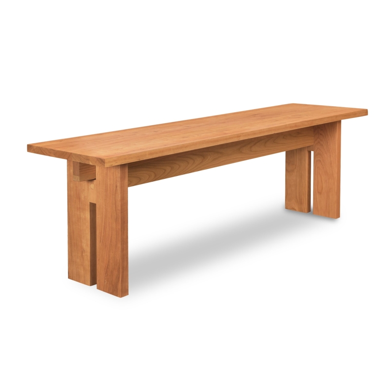 Dining Bench Backless Silhouette with Tapered Legs Minimalist Wood