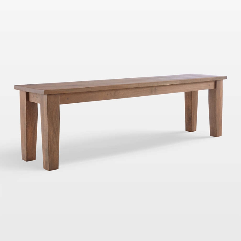 Dining Bench featuring Tapered Legs, Minimalist Entryway Wood Seating