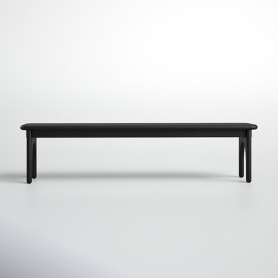 Dining Bench Matte Black Spindle Back Modern Farmhouse Tapered Legs