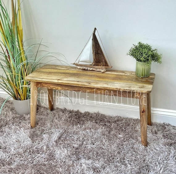Dining Bench Rounded Edges Thick Cylindrical Legs Japandi Seating Idea