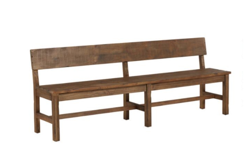 Dining Bench Six Legs Solid Plank Construction Farmhouse Dining Bench