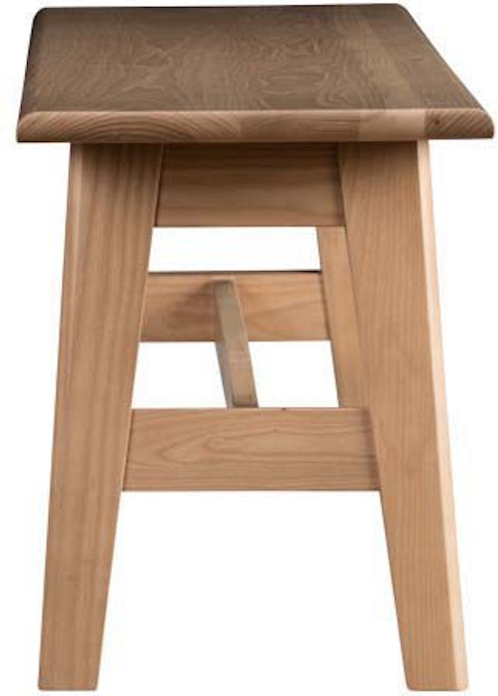 Dining Bench Spindle Back Turned Legs Lakehouse Style Brown