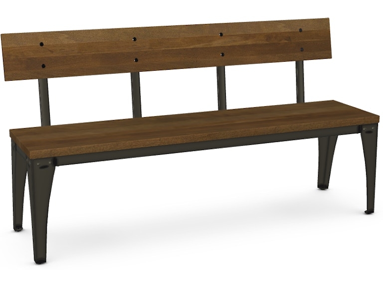 Dining Bench Tapered Legs Exposed Hardware Long Version
