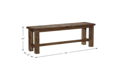 Dining Bench with 13-Inch Depth, Compact Distressed Wood Seating