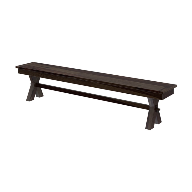 Dining Bench X Base Slab Seat Contemporary Picnic Style