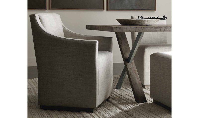 Dining Chair Light Gray Tapered Legs Transitional Upholstered