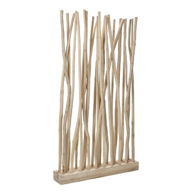 Driftwood Style Room Divider Natural Wood Branch Coastal Accent Screen