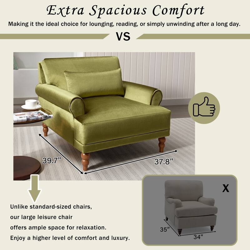 Emerald Green Velvet Accent Chair with Vertical Channel Tufting