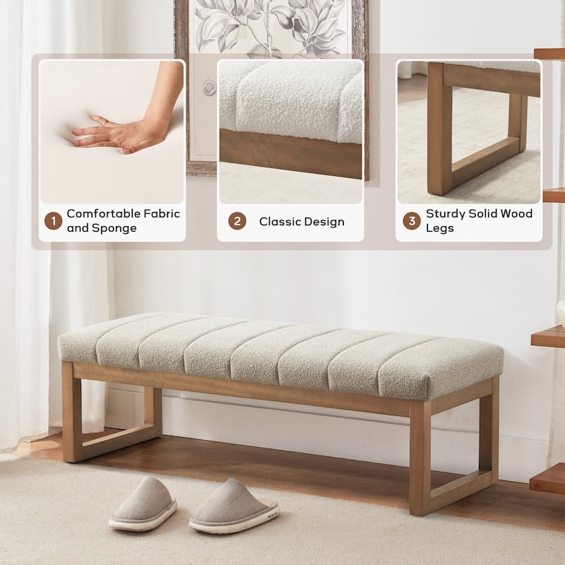 Entryway Bench Dark Brown Slatted Base Shoe Rack Integration