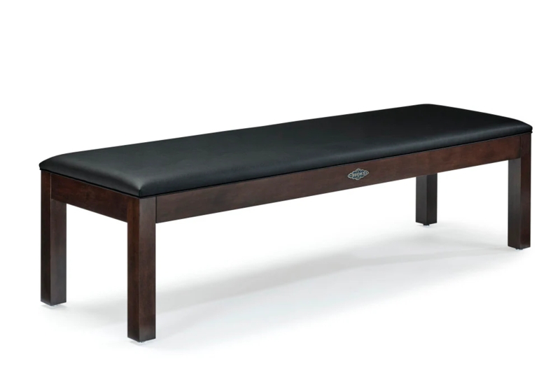 Espresso Storage Bench, Black Leather-Like Flip-Top Seat