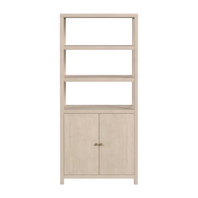 Etagere Bookcase Gold Metal Glass Low Profile Three Tier