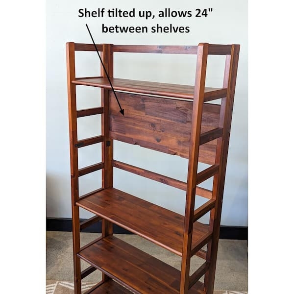 Etagere Bookcase X Brace Sides, Transitional X-Brace Display Shelf