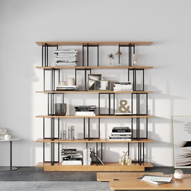 Etagere Bookshelf Arched Top Silhouette All White Minimalist