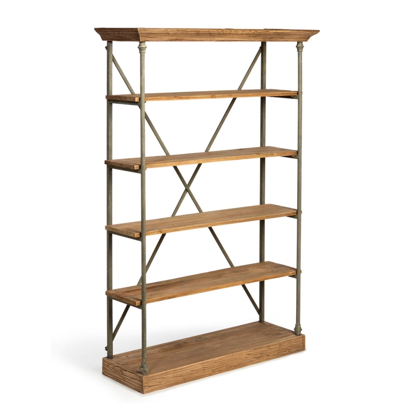 Etagere Bookshelf Open Air Silhouette Mixed Material Industrial