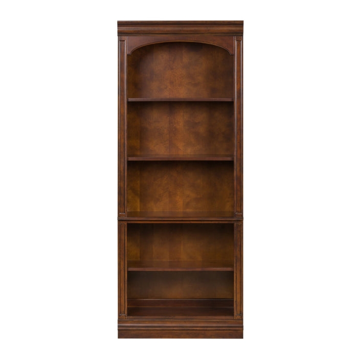 Executive Bookcase featuring Fluted Details and Bracket Feet Base