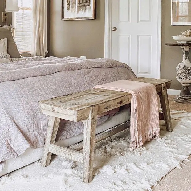 Farmhouse Bedroom Benches Farmhouse Boho End Of Bed Bench Dining Benches  Farmhouse Bench For