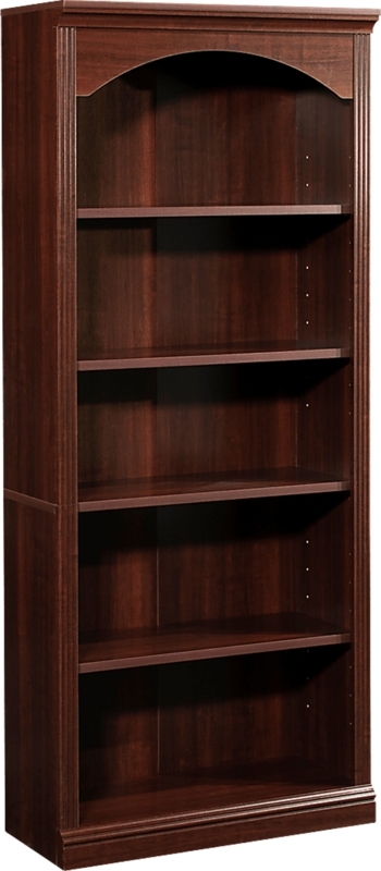 Farmhouse Etagere Bookcase with X-Side Braces and Five Open Tiers