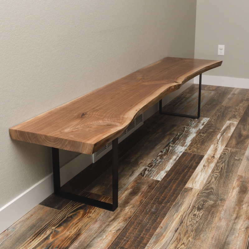 Floating Bar Live Edge Wood Wall Mounted Slab Rustic Industrial Deco