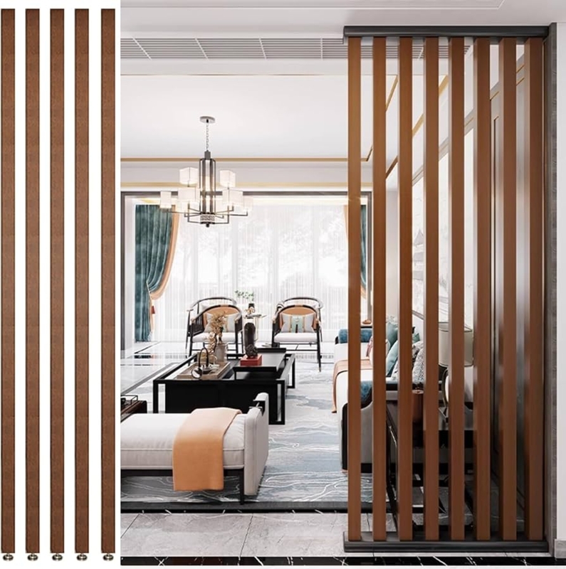 - Floor To Ceiling Wooden Wall Partition Post Room Divider - 2 3  4 5 6 7 8 ft Tall Customized Square Wood Slats Column Modern Room  Separation for Home Office