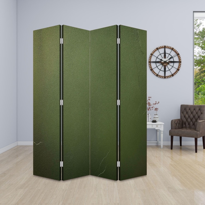 Folding Partition Mottled Stone Texture Canvas 4-Panel